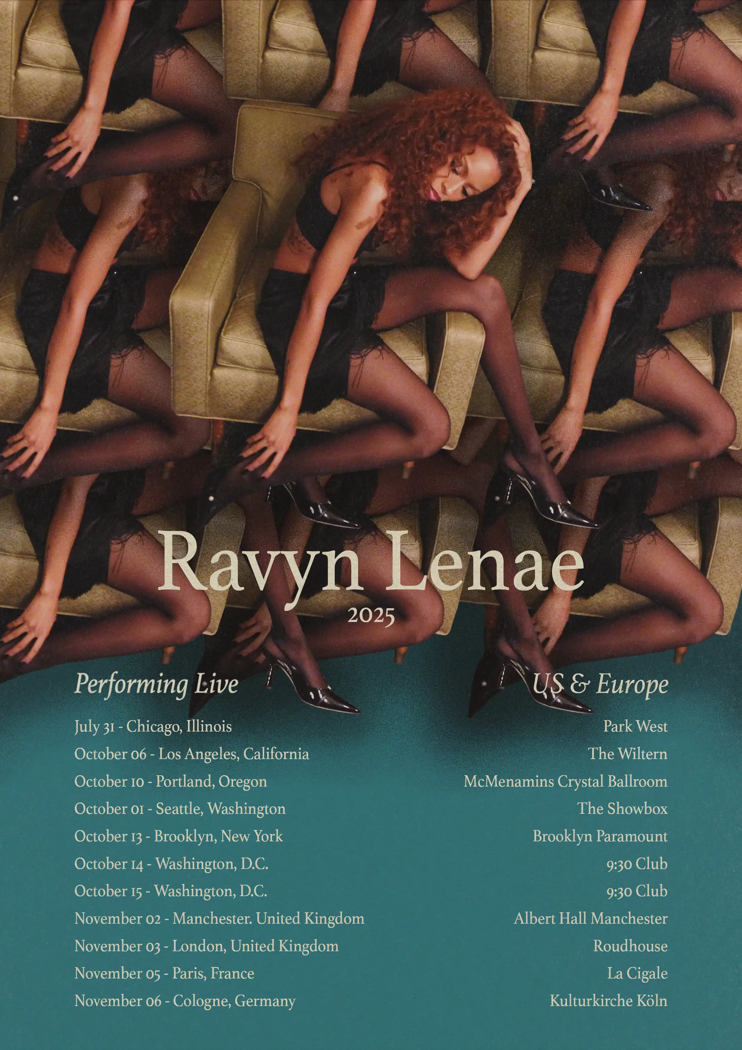 Poster tournée de Ravyn Lenae